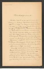 k.k. naturhistorisches Hofmuseum, Intendanzakten 1885-1896 (Hauer), Aktenzahl Z.716/1890, Seite 1